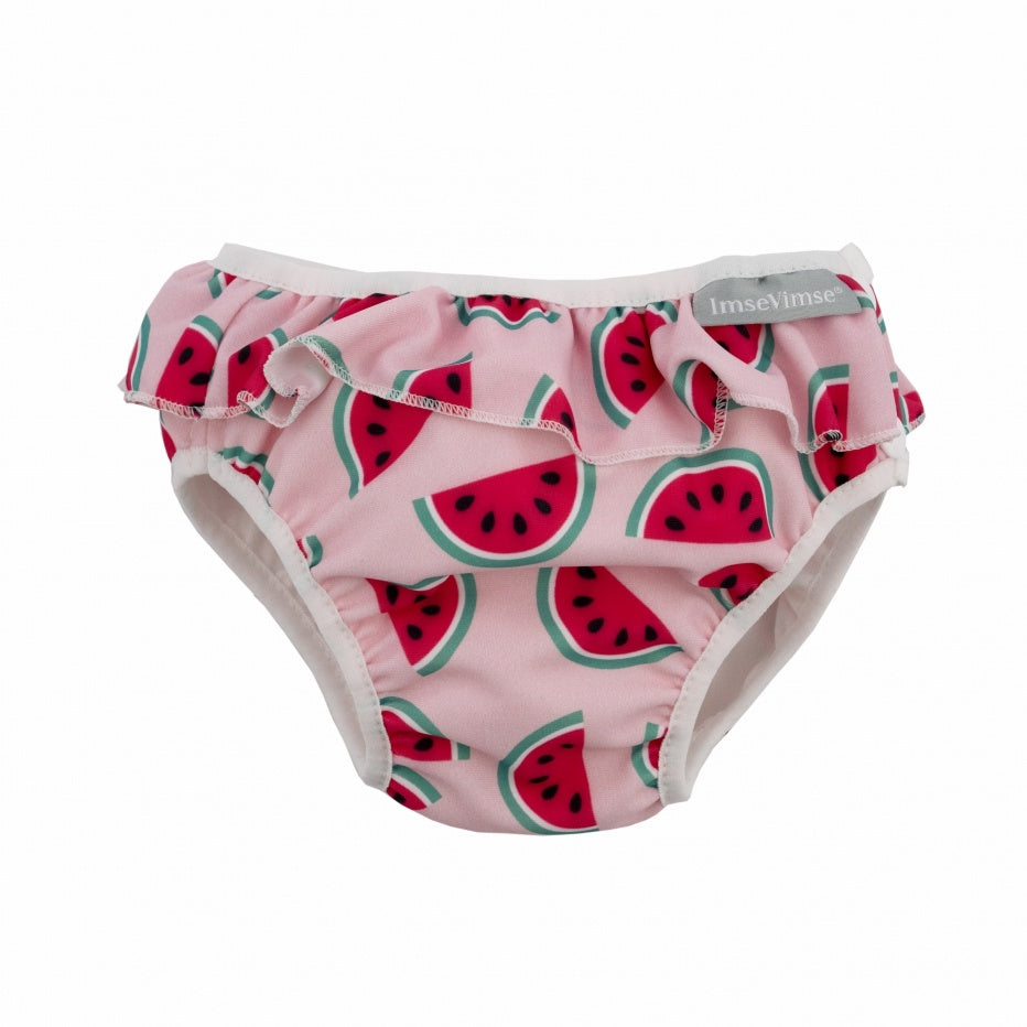 Washable Swim Nappy - Pink Melon with Ruffles