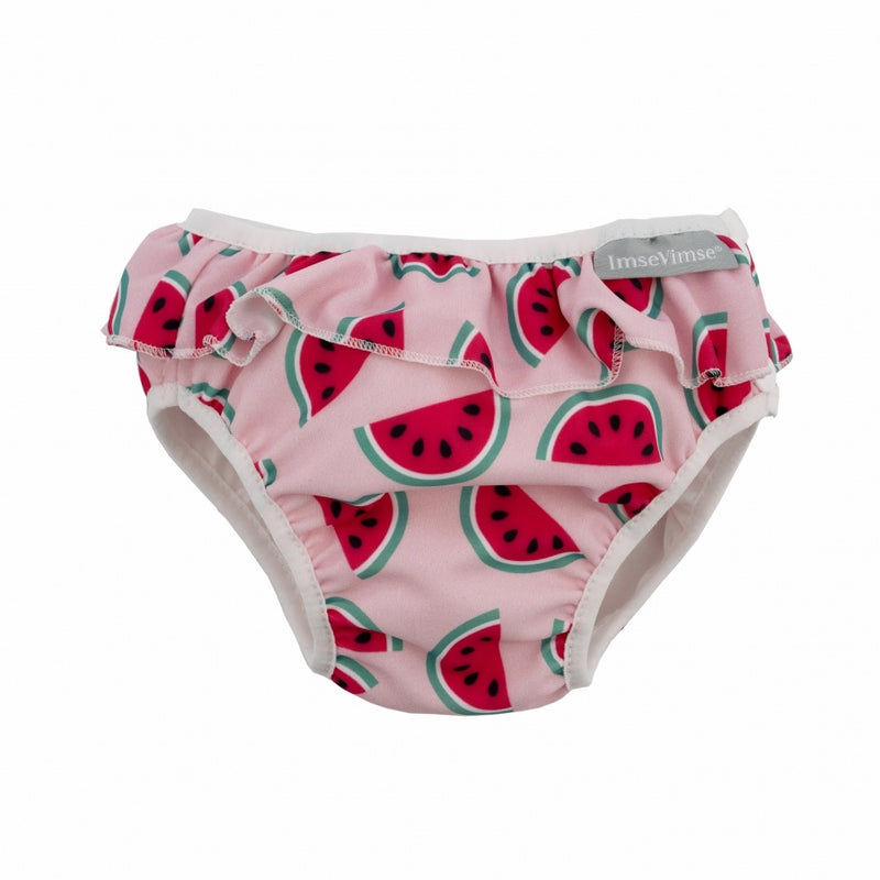 Washable Swim Nappy - Pink Melon with Ruffles