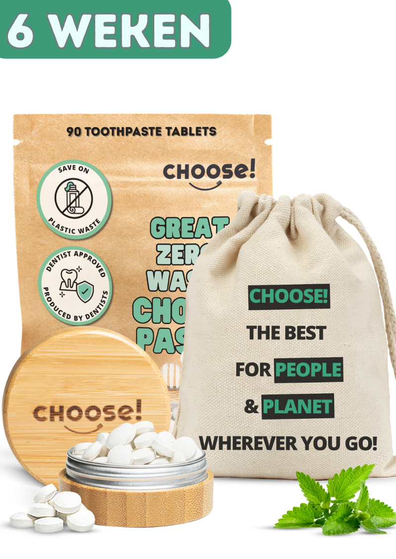 CHOOSE! Starter Kit - Toothpaste Tablets with Bamboo Pot