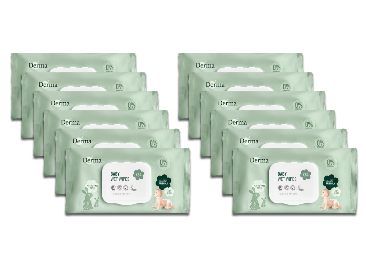 Derma Eco Baby Wipes - 64 Wipes