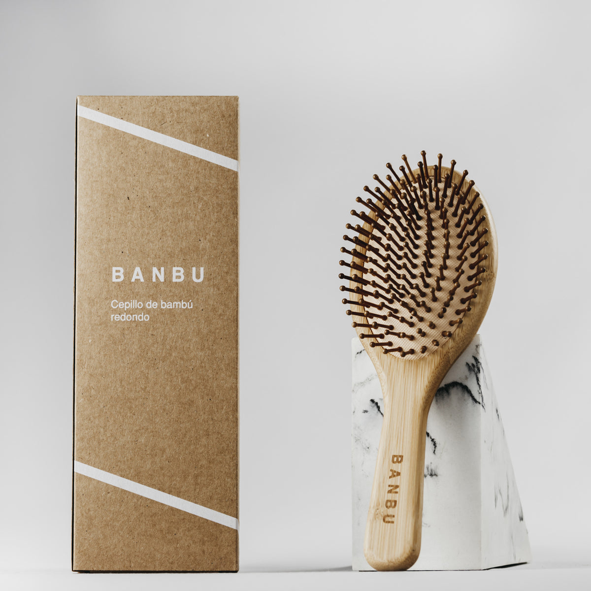 Banbu hair brush - bamboo - Round