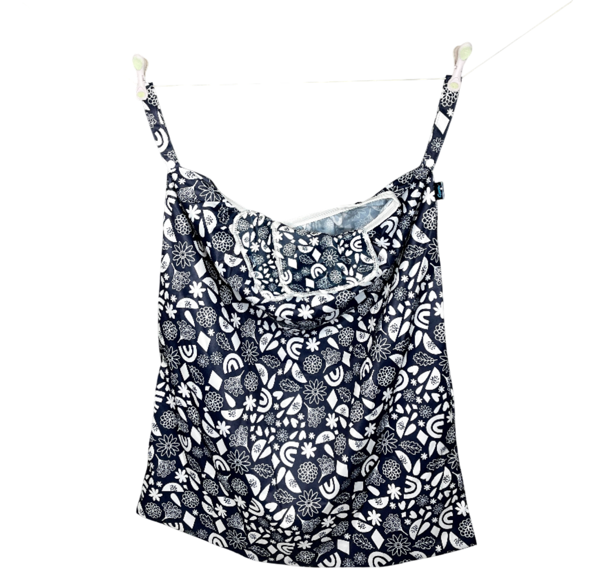 Cheeky Wipes - Cheeky Extra Large Wet Bag - Nappy pail - Monochrome spot/Scandi Flower