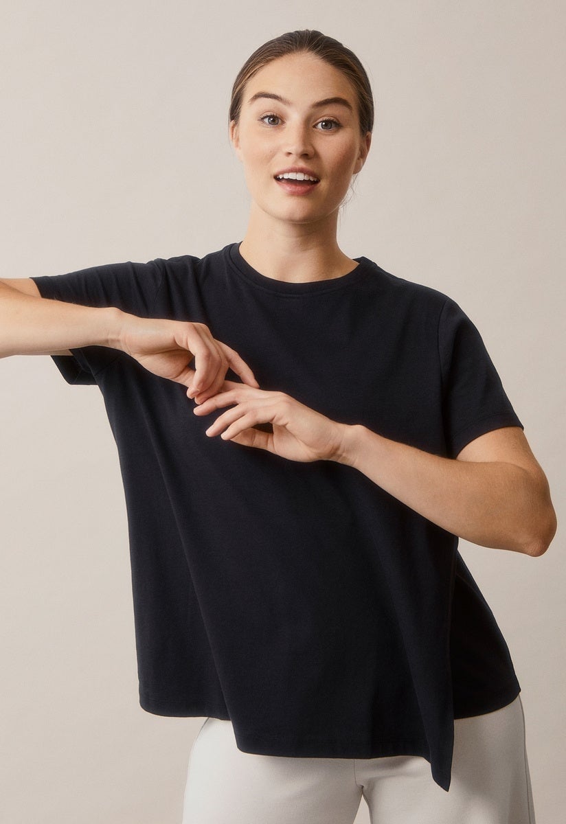 Boob Design - Maternity T-shirt with feeding function - Black