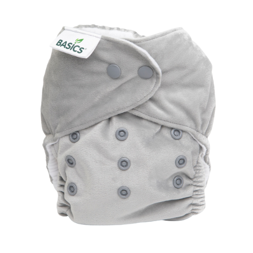 Bambooty washable diaper all-in-two - Elephant Gray