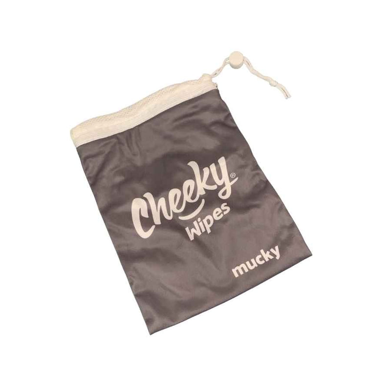 Cheeky Wipes Baby Mucky Wipes Bag - Grey and Green