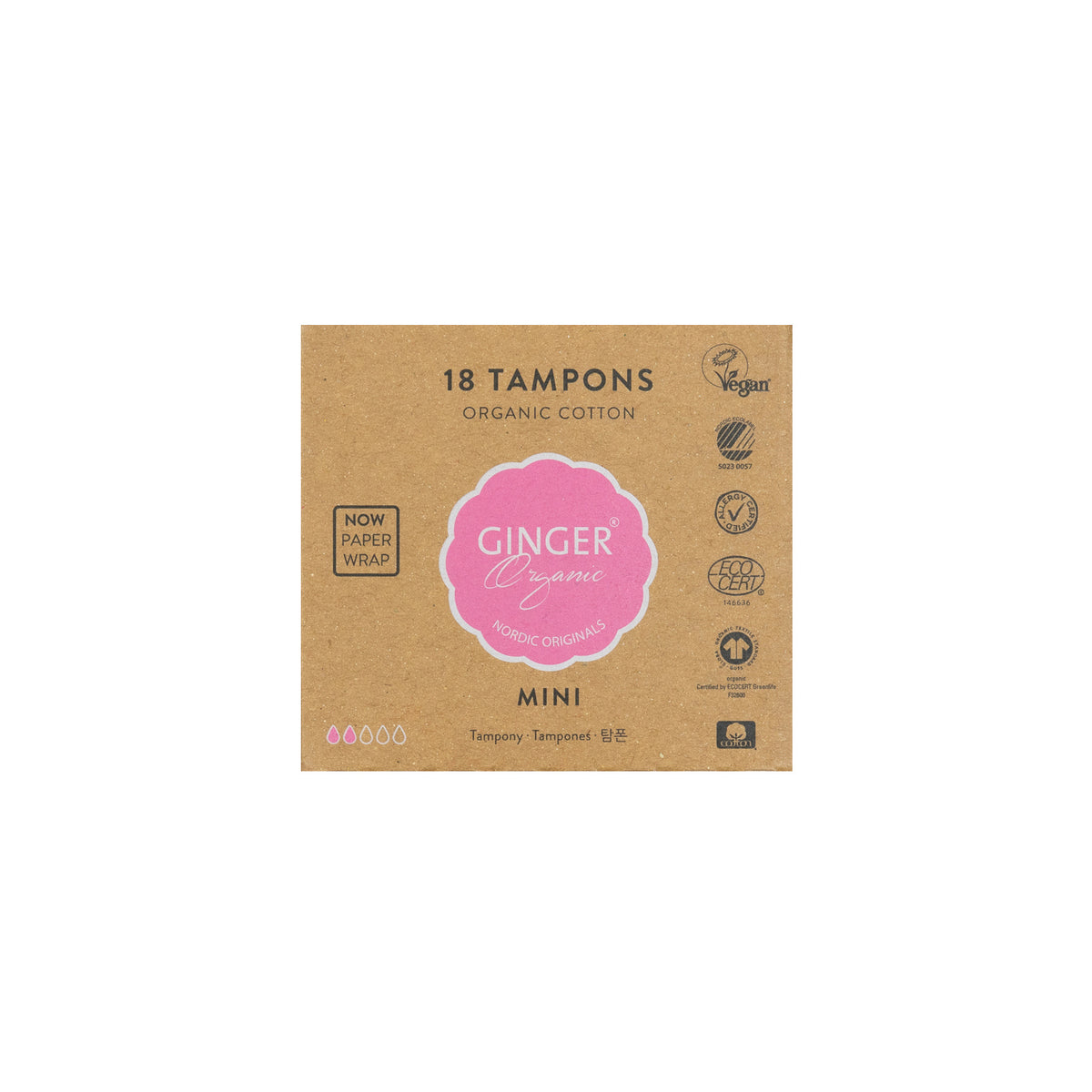 Tampons - 100% Pure Organic Cotton - Mini