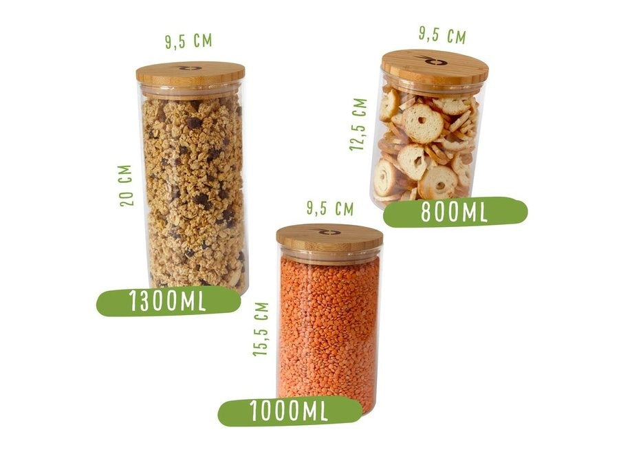 Storage jar - different sizes - 3 pieces