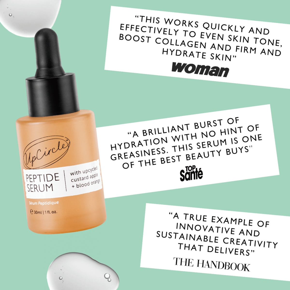 Peptide Serum with upcycled Custard Apple + Blood Orange - 30 ml