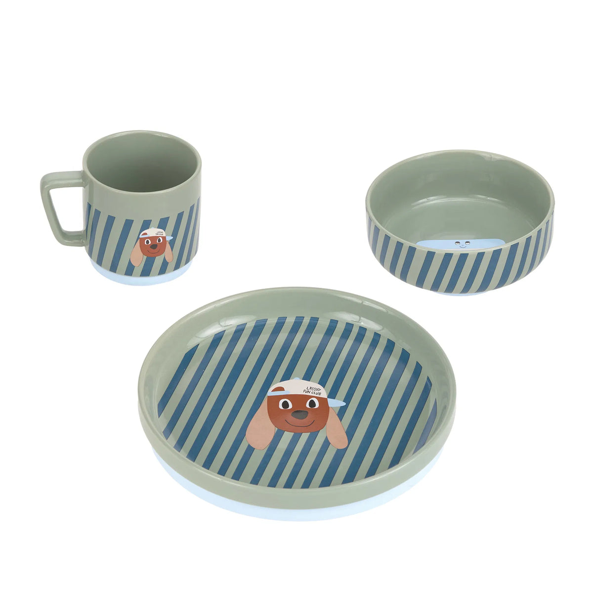 Lässig - Dish Set Porcelain/Silicone - 3pcs