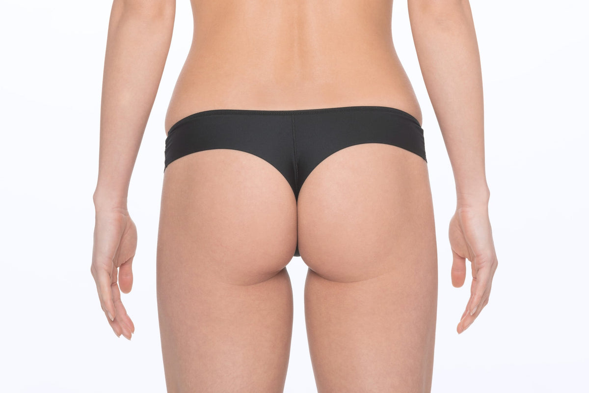 Menstruatie ondergoed Brazilian String - zwart