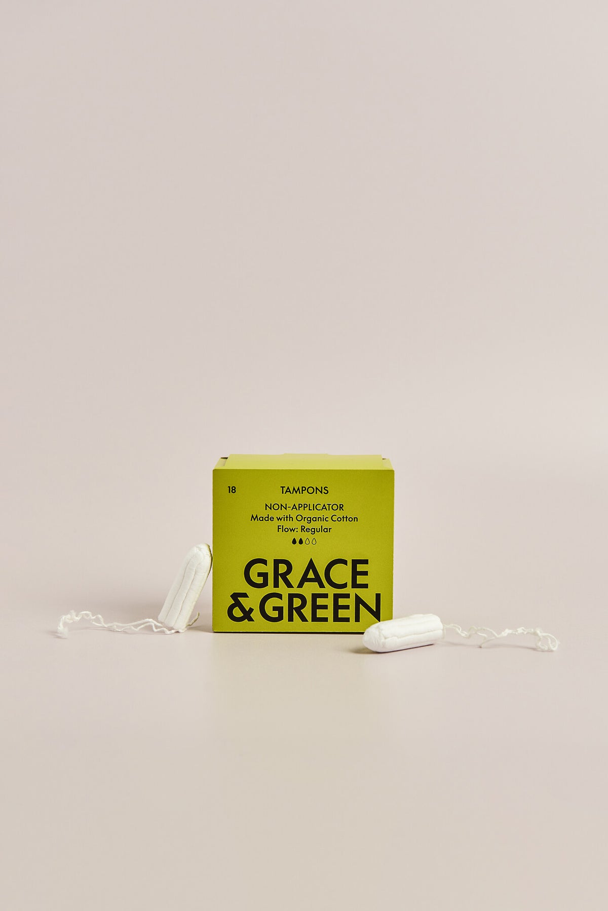 Tampons normal organic cotton - 18 in a box - 4x18