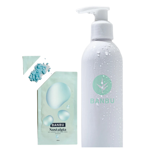 Shower Gel Powder & Reusable Bottle - Herbal - Nostalgia - 250 ML