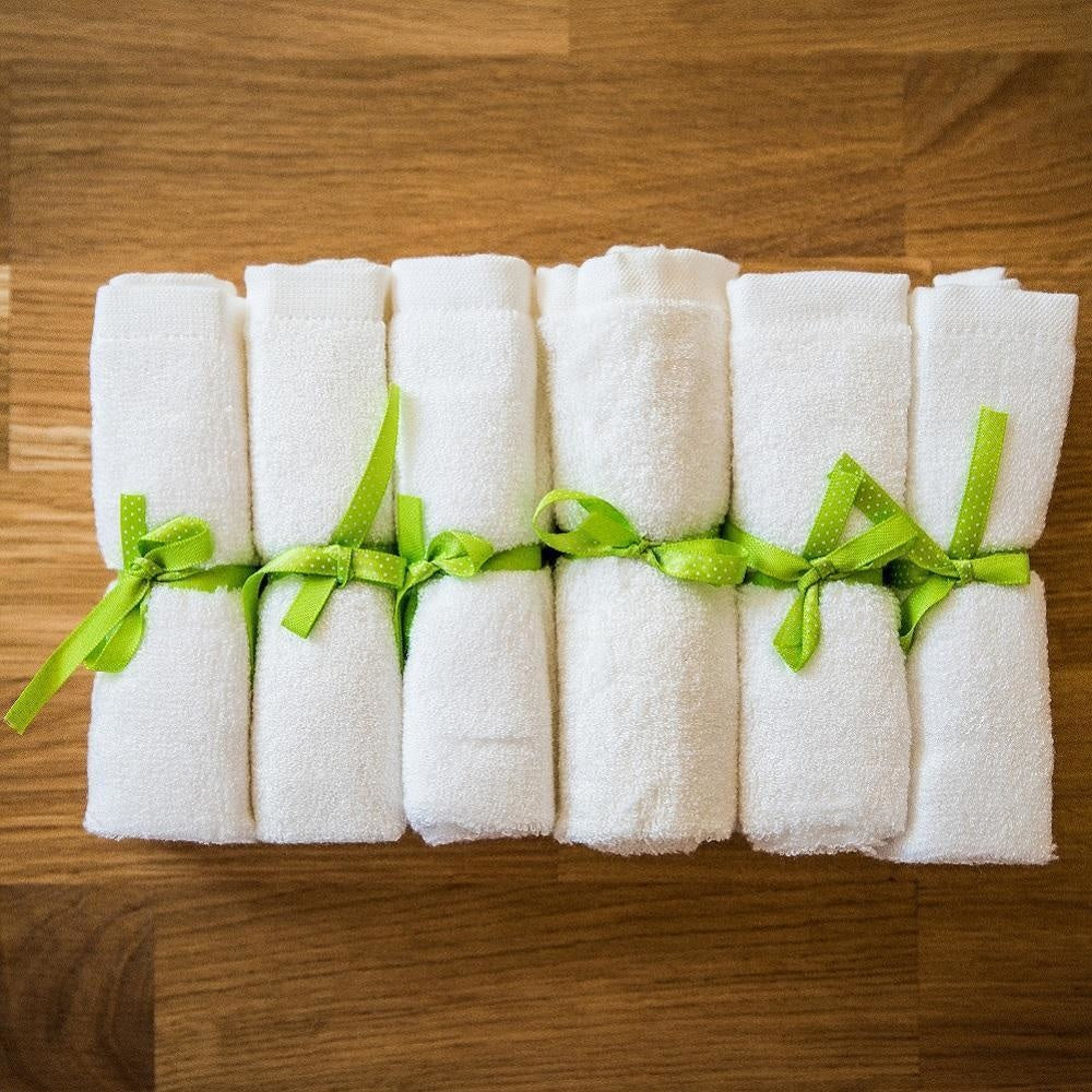 Bamboo washable wipes  - baby wipes - 6 in a box