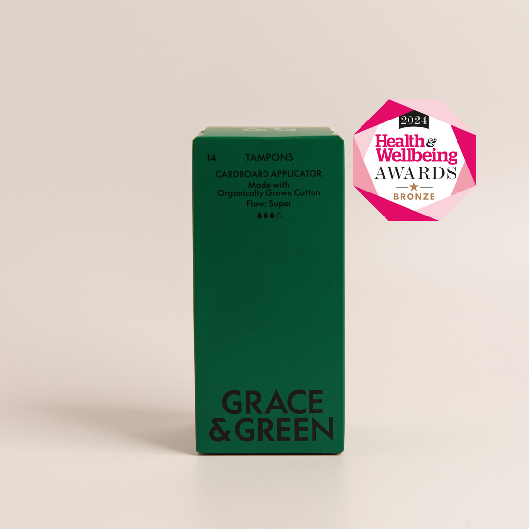 Organic Cotton tampons with biodegradable cardboard applicator - 14 in a box