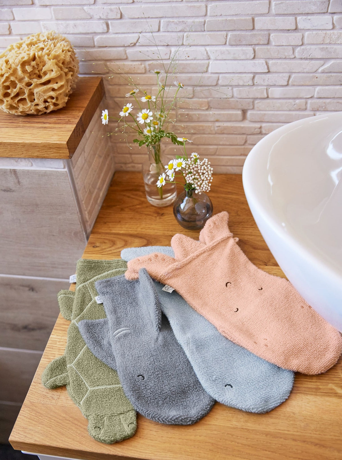 Washcloth – Whale - GOTS cotton