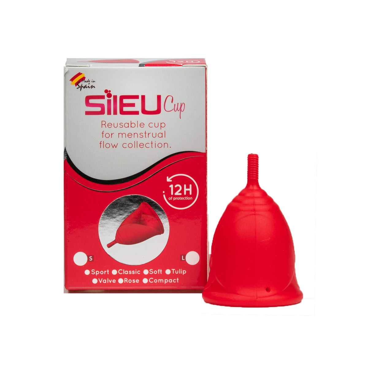 Rose Medium Menstrual Cup - Red