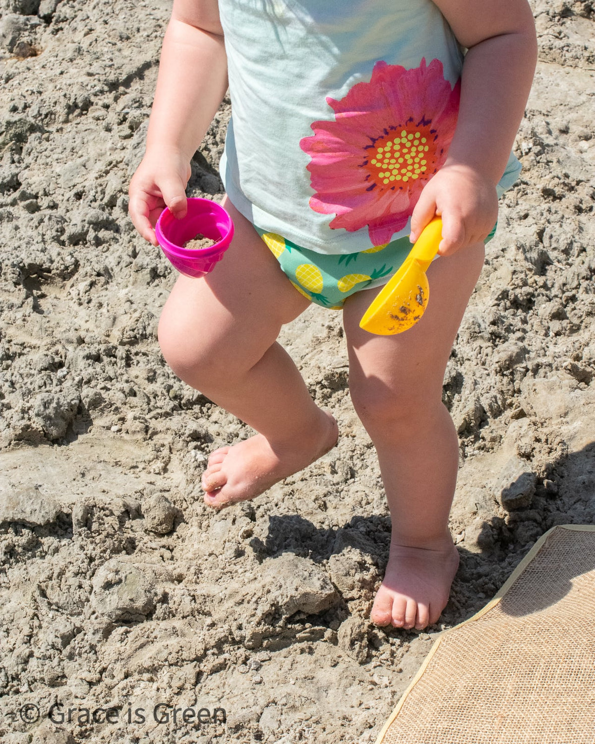 Washable Swim Nappy - Green Pineapple