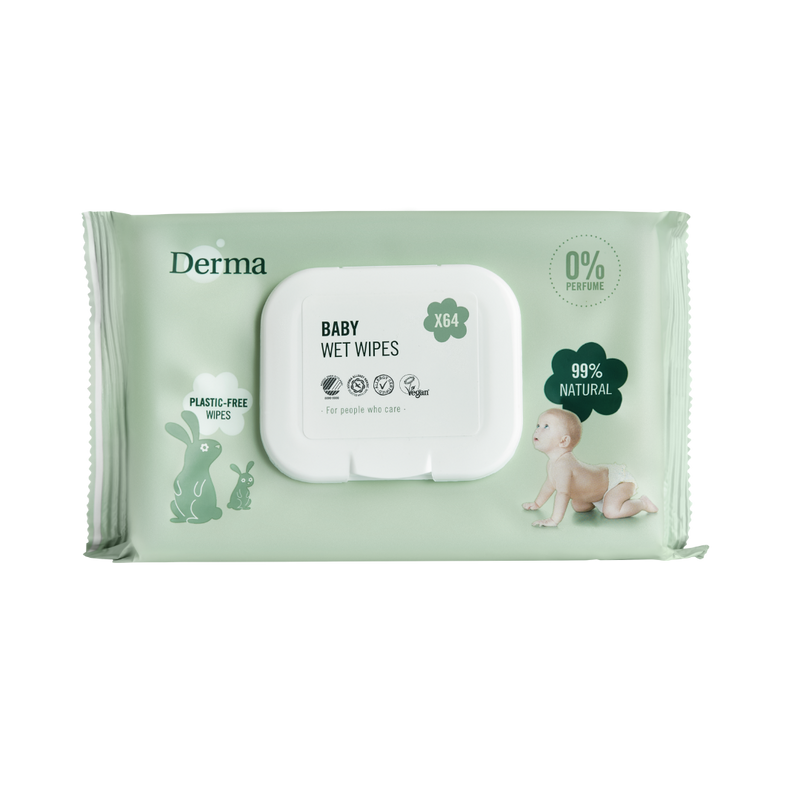 Derma Eco Baby Wipes - 64 Wipes