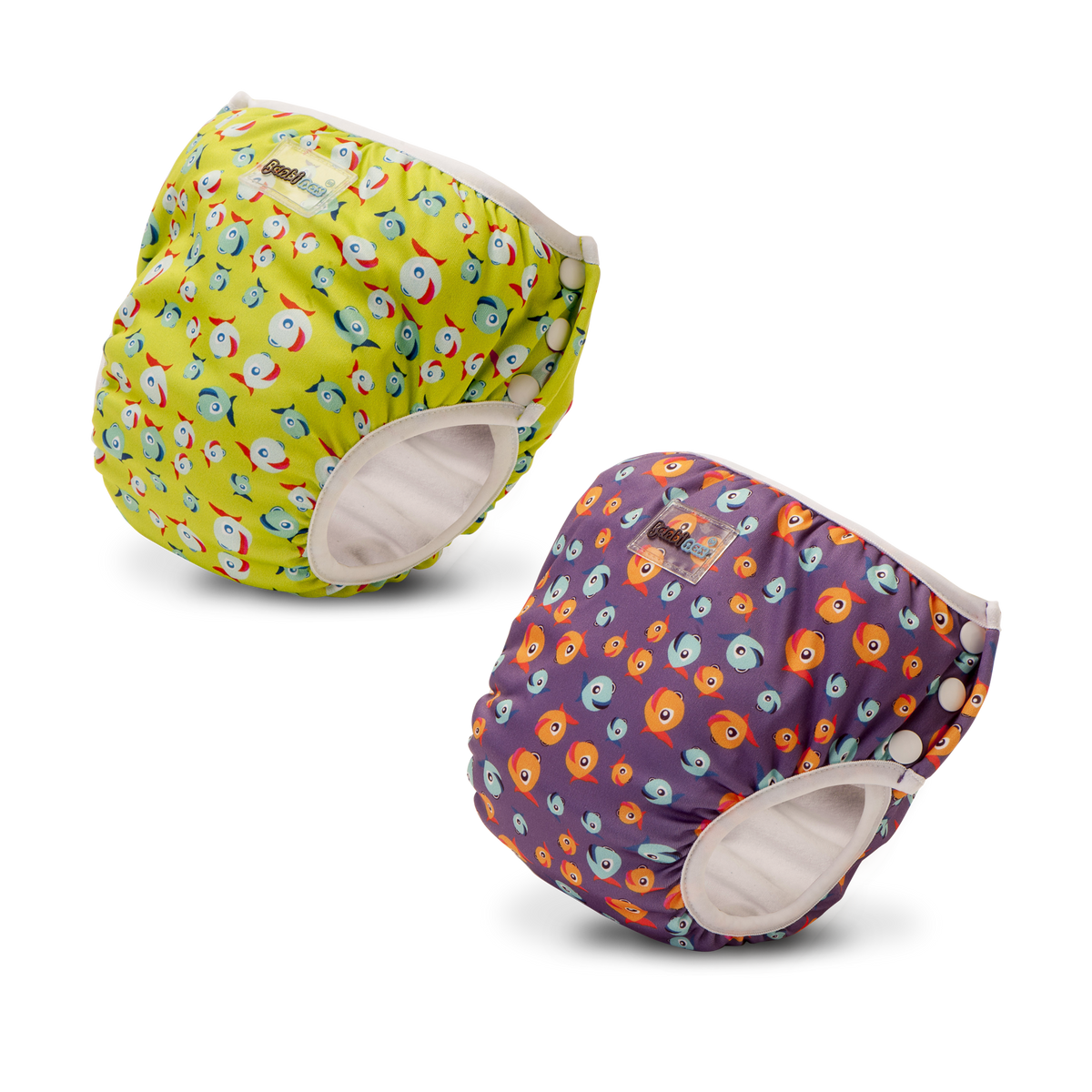 Swim diaper/practice pants Lucky Green + Lucky Purple